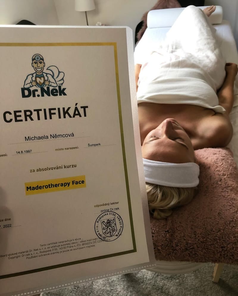 Certifikát Maderotherapy Face